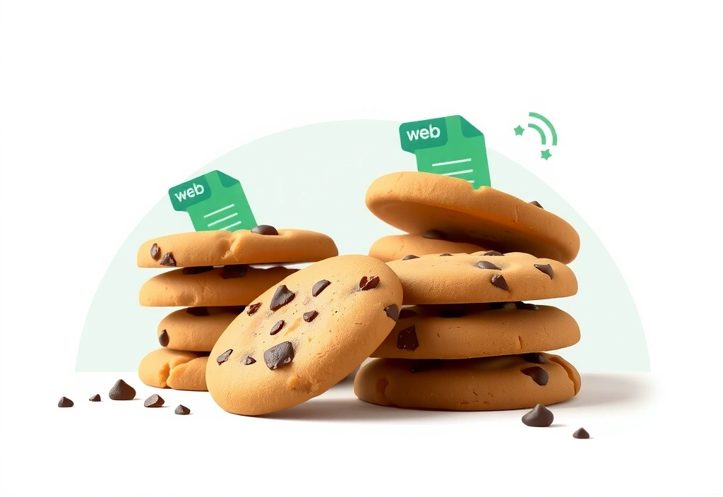 Ilustração de cookies digitais